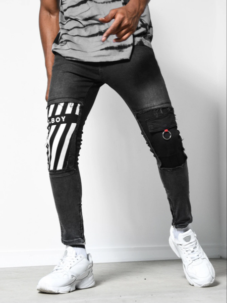 

Stripes Pants, Black, Men's pants