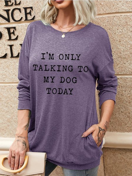 

I'M ONLY TALKING TO MY DOG Women Tshirt, Purple, Hoodies&Sweatshirts