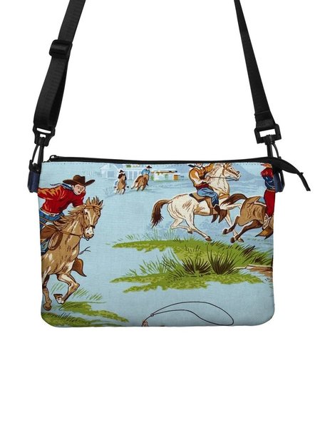 

Horse Riding Western Cowboy Graphic Messenger Bag, As picture, Bags