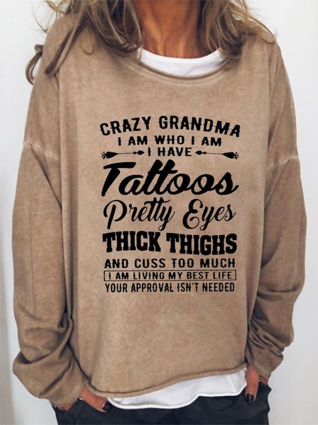 

Crazy Funny Pretty Eyes Grandma Sweatshirt, Light brown, Hoodies&Sweatshirts