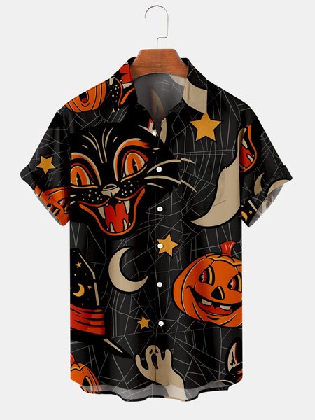 

Shirt Collar Casual Shirts, Black, Shirts ＆ Blouse