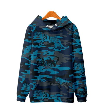 

Casual Printed Animal Sweatshirt, Blue, Hoodies&Sweatshirts