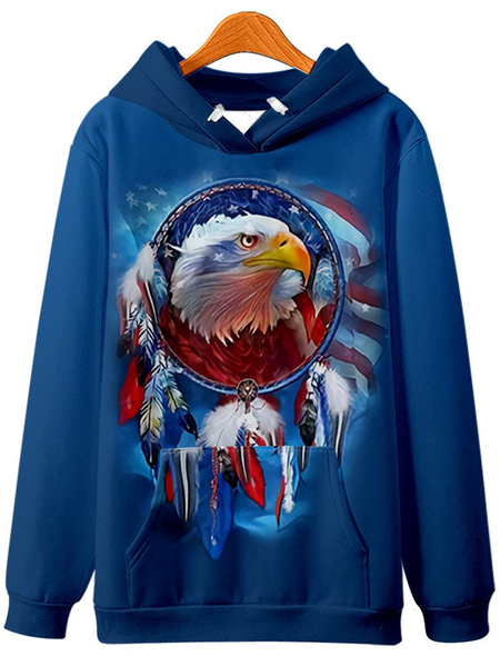 

Eagle Elements Hooded Sweater Men's Fall/Winter Sweater, Blue, Hoodies&Sweatshirts