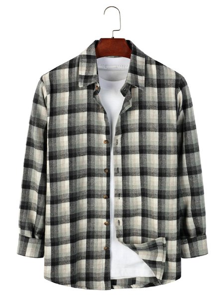 

Colletto a Camicia Top, Nero, Men's Top