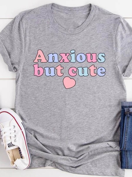 

Anxious But Cute T-shirt, Gray, T-shirts