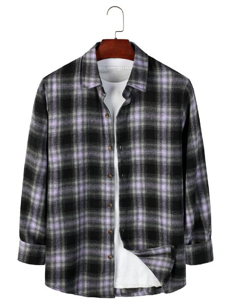

Casual Plaid Shirts & Tops, Black, Men's shirts