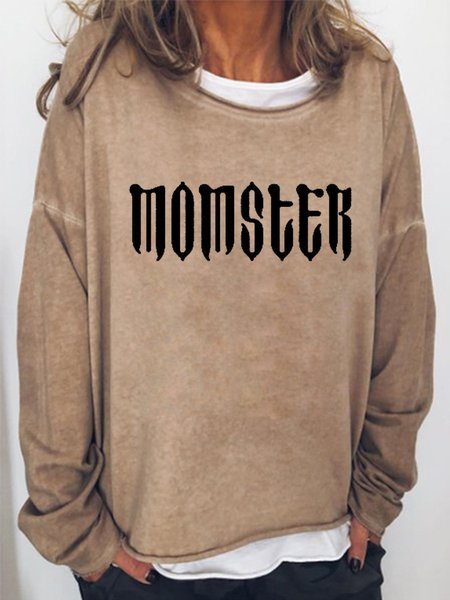 

Momster Women‘s Cotton-Blend Long Sleeve Casual Shift Sweatshirt, Light brown, Hoodies&Sweatshirts