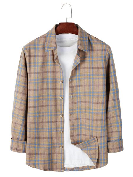 

Shirt Collar Casual Shirts & Tops, Khaki, Men's shirts