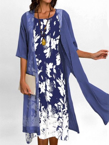 

Dritto Casuale Suits, Blu, Casual Dresses