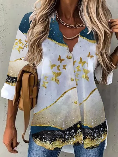 

Long Sleeve Blouse, As picture, Shirts & Blouses