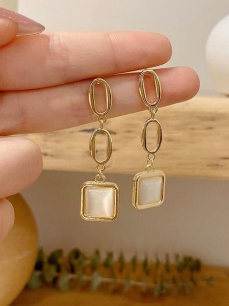 

Alloy Simple Earrings, Golden, Earrings
