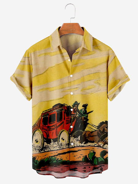 

Casual Shirts, Yellow, Men's Floral shirt