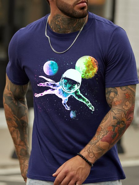 

Astronaut Kitty Cat in The Space Casual Shirts & Tops, Deep blue, T-shirts