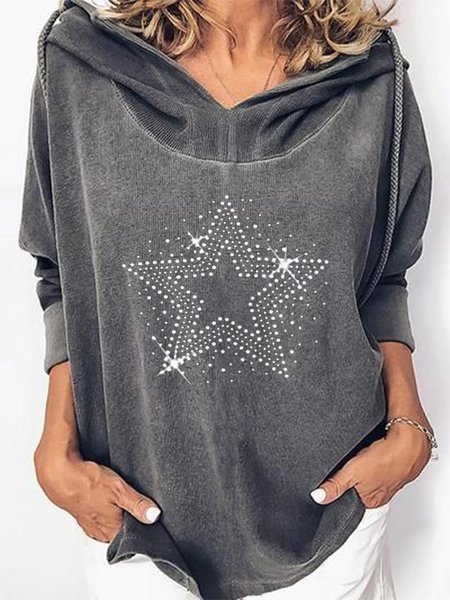 

Long Sleeve Casual Hoodie Sweatshirts, Gray, Sweatshirts & Hoodies