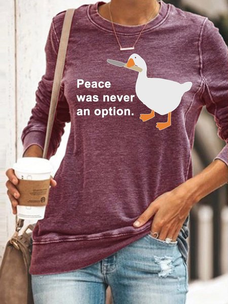 

Peace Was Never An Option Sweatshirt, Purple, Hoodies&Sweatshirts