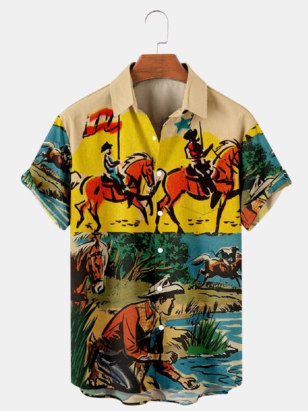 

Abstract Shirts & Tops, As picture, Men's shirts