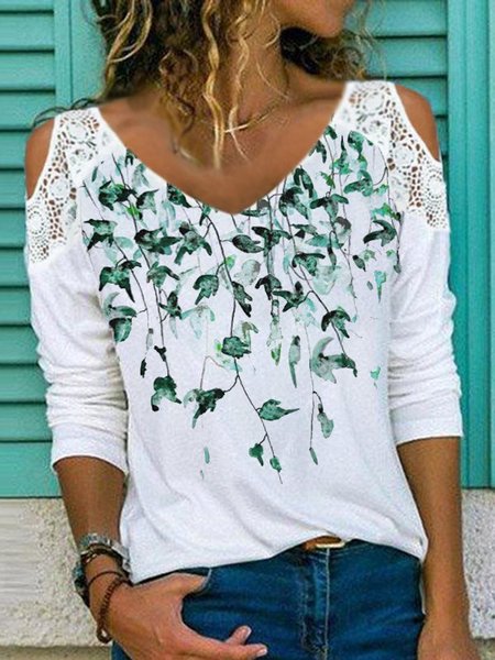 

Vintage Shift V Neck Long Sleeve Shirts & Tops, White, Long sleeve tops