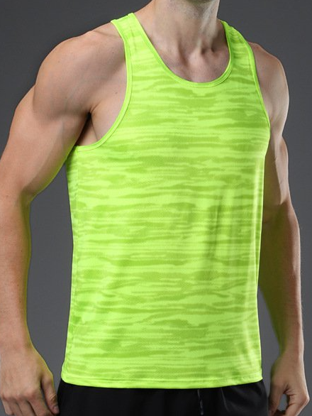 

Casual Crew Neck Tank Top, Fluorescent green, T-shirt