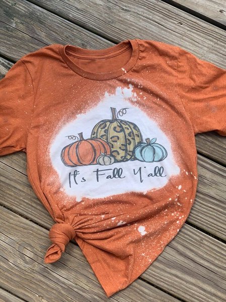 

It’s Fall Y’all Pumpkin Halloween Women Tshirt, Orange, T-shirts