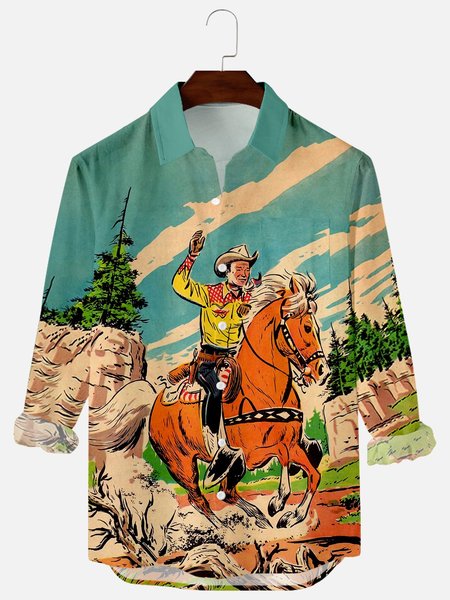

Casual Abstract Shirts & Tops, Green, Men's shirts