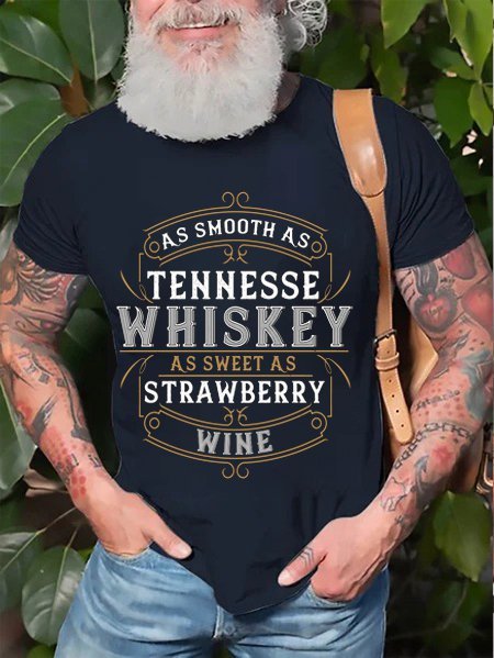 

As Smooth As Tennessee Whiskey Men‘s T-Shirt, Purplish blue, T-shirts