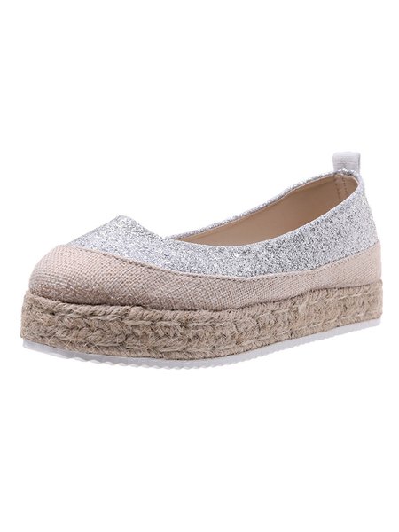 

Shiny Glitters Platform Sole Shoes, Silver, Athletic & Casual Shoes