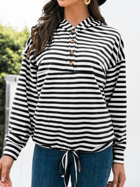 

Pockets Long Sleeve Sweatshirt, Black-white, Sweatshirts & Hoodies