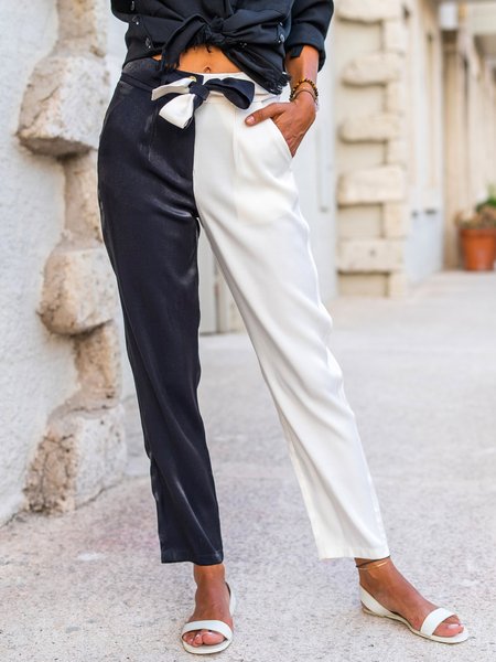 

Cotton-Blend Pants, White, Pants