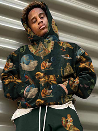 

Hoodie Two Piece Sets, As picture, Two-pieces