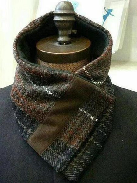 

Checked Warm Scarf, As picture, Men's Accessories