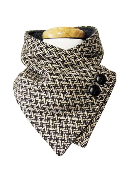 

Wavy Button Scarf, As picture, Scarves&Gloves