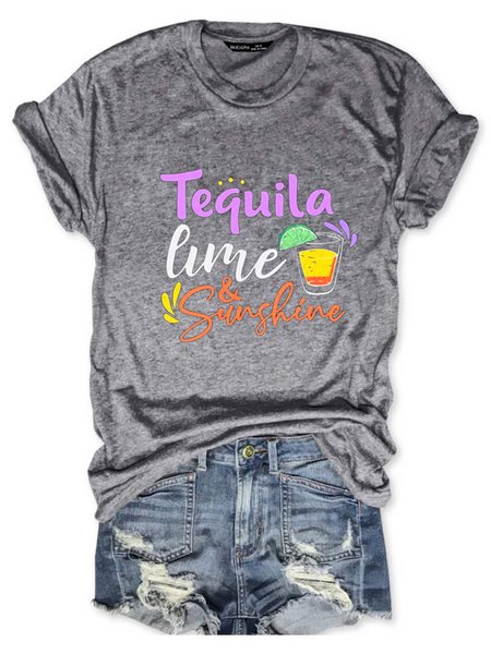 

Tequila Lime And Sunshine Women's T-Shirt Women's T-Shirt, Gray, T-shirts