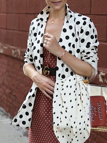 

Long Sleeve Holiday Lapel Blazer, White, Blazers