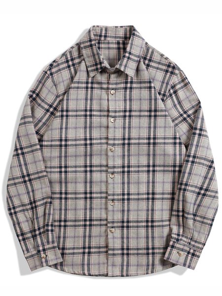 

Plaid Casual Shirts & Tops, Gray, Men's shirts