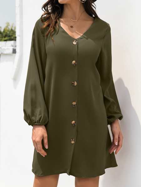 

Plain Casual Dresses, Army green, Casual Dresses