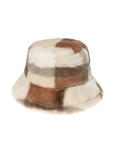 Check Wool Warm Fisherman Hat, As picture, Hats