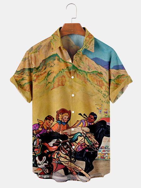 

Vintage Shirts & Tops, Yellow, Men's Floral shirt
