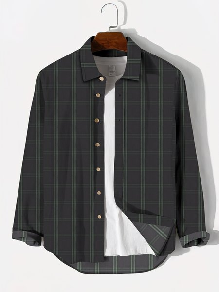 

Plaid Shirts, As picture, Men's shirts