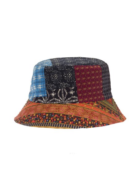 

Ethnic Style Stitched Fisherman Hat, Orange, Hats