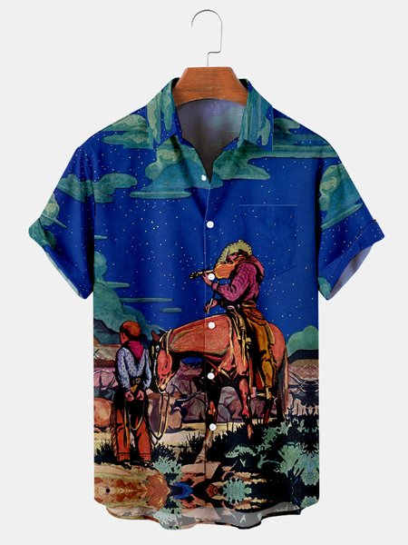 

Vintage Shirts & Tops, Blue, Men's Floral shirt