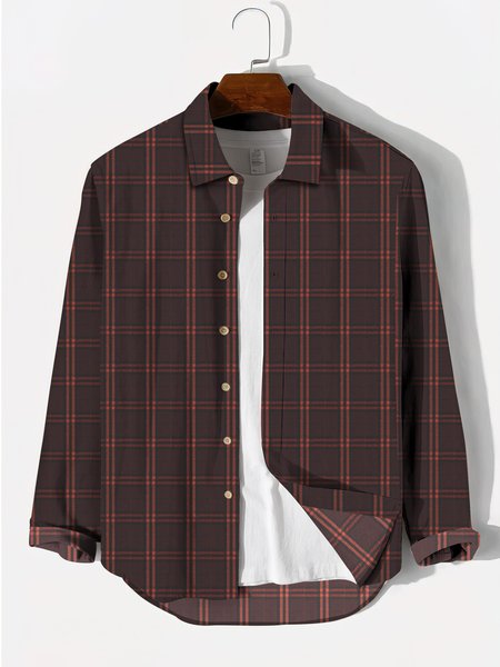 

Shirt Collar Shirts & Tops, As picture, Men's shirts