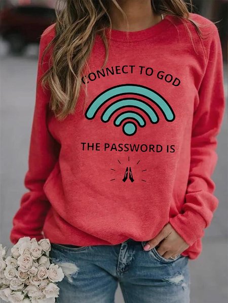 

Connect TO God, The Password Is Prayer Women’s Pullover, Red, Hoodies&Sweatshirts