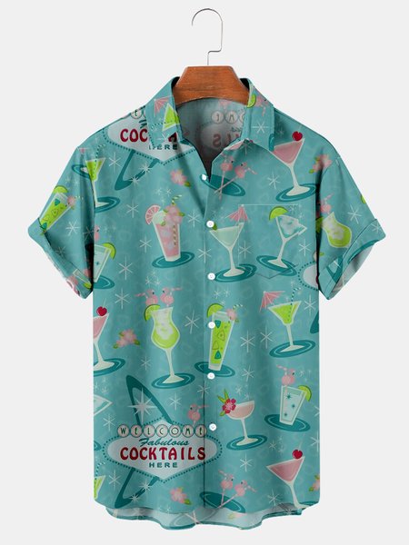

Shirt Collar Shirts, Green, Men's Floral shirt