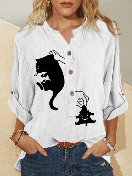 

Shift Long Sleeve Blouse, White, Shirts & Blouses