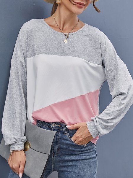 

Women's long sleeved solid sweater, Pink, Long sleeve tops