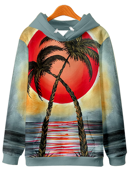 

Printed hooded sweater men's thread autumn and winter sweater, Multicolor, Hoodies&Sweatshirts