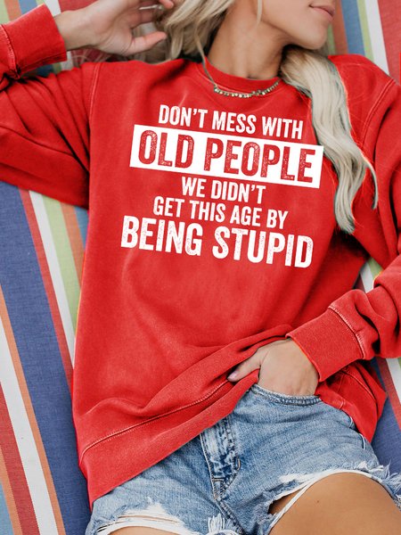 

Don't Mess With Old People Sweatshirt, Red, Hoodies&Sweatshirts