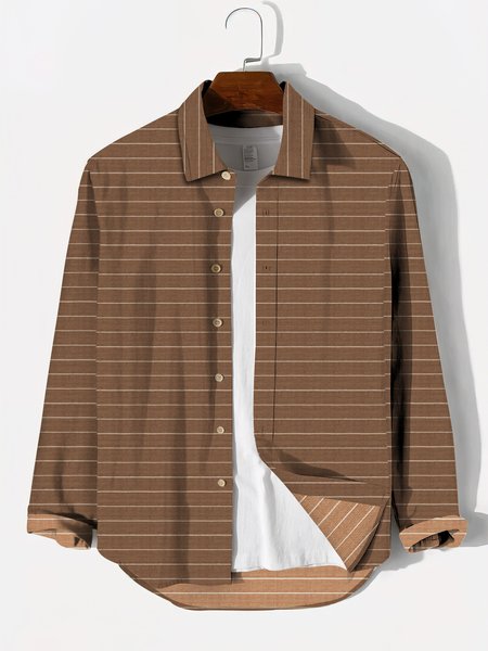 

Casual Striped Shirts & Tops, Brown, Men's Floral shirt