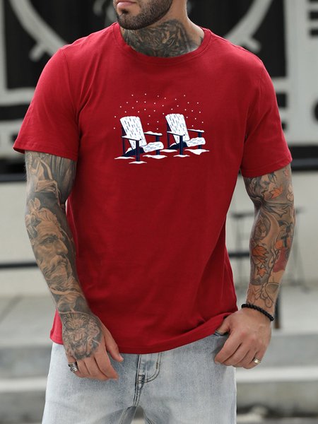 

Snowy Chairs Men's T-shirt, Red, T-shirts