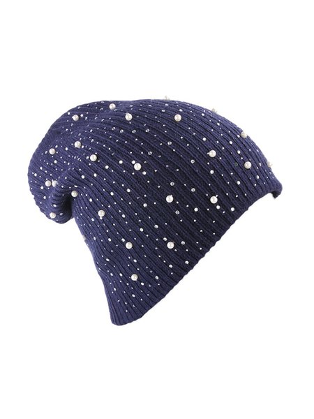 

Fashion gypsophila women's warm hat, Purplish blue, Hats